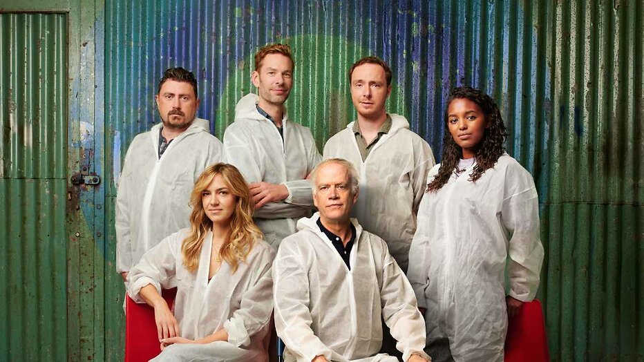 Ersin, Marijn, Maarten, Stefan, Pieter en Sosha voor Keuringsdienst van Waarde