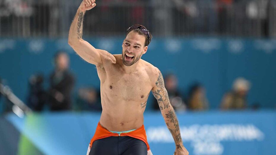 Kjeld Nuis na de 1.500 meter schaatsen