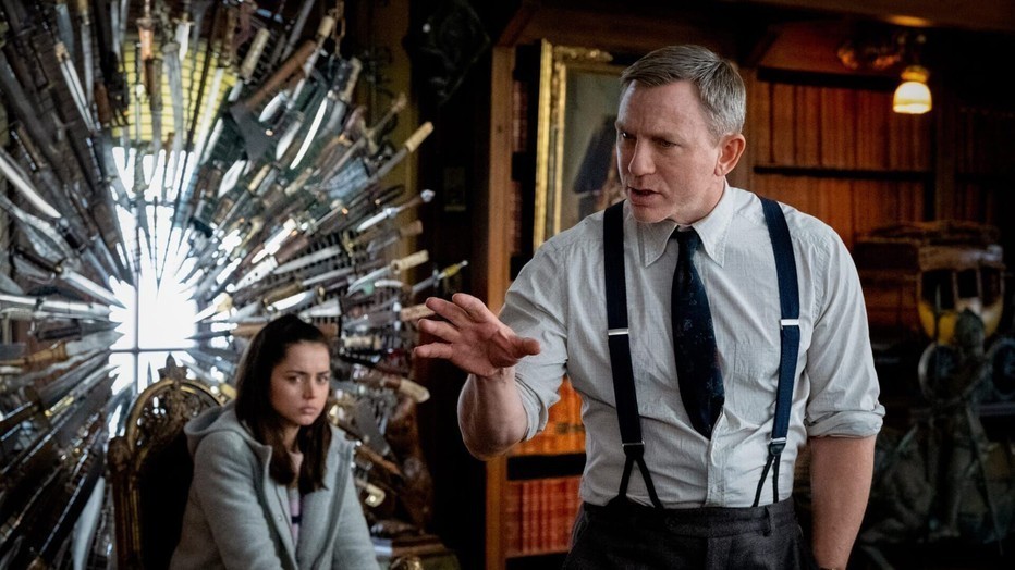 Daniel Craig en Ana de Armas in Knives Out Daniel Craig en Ana de Armas in Knives Out