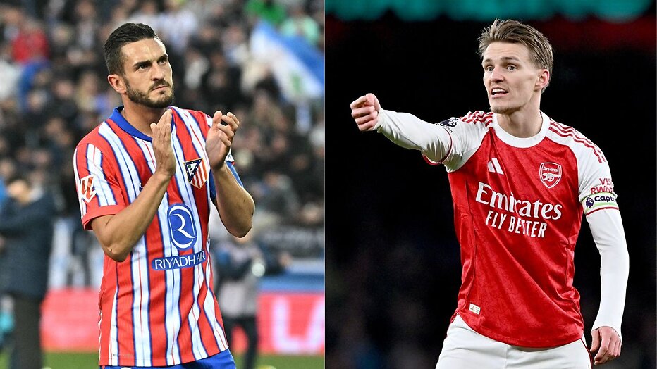 Koke van Atletico Madrid en Martin Odegaard van Arsenal