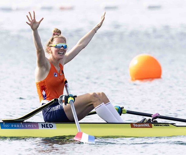 Roeister Karolien Florijn maakt hoge verwachtingen waar: Goud! 