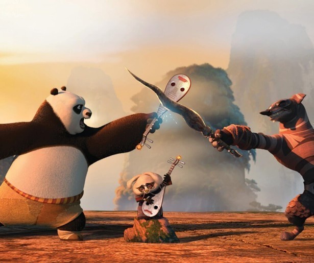 Panda Po moet een vijand zien te overmeesteren in Kung Fu Panda 2