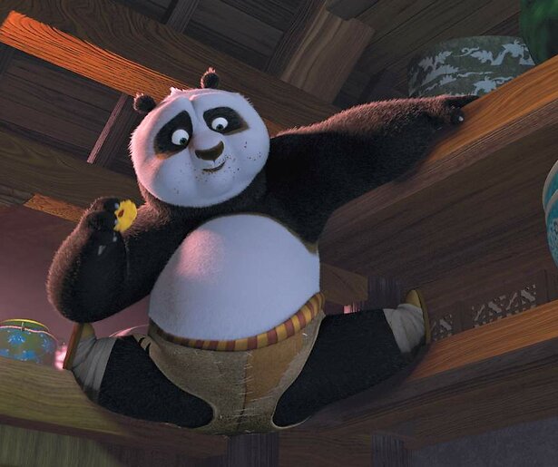 Jack Black als kungfuënde panda in Kung Fu Panda
