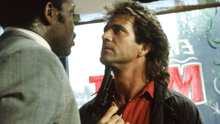 Danny Glover en Mel Gibson in Lethal Weapon Danny Glover en Mel Gibson in Lethal Weapon