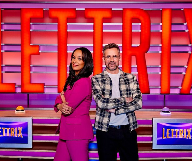 Dyantha Brooks en Patrick Martens presenteren nieuwe quiz Lettrix 