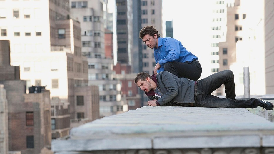 Jamie Bell en Sam Worthington in Man on a Ledge