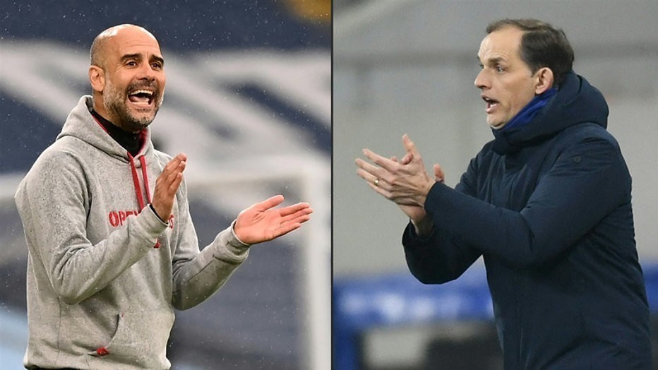 Pep Guardiola en Thomas Tuchel Pep Guardiola en Thomas Tuchel