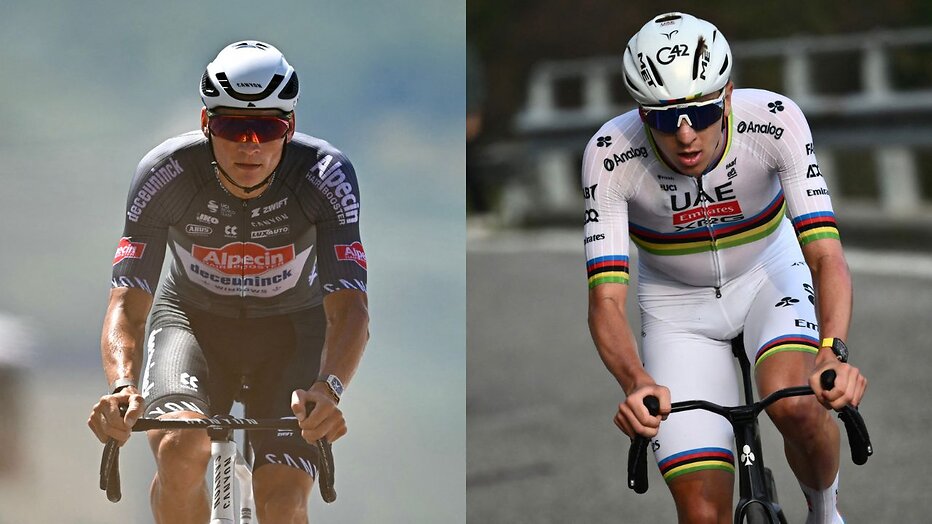 Mathieu van der Poel en Tadej Pogacar