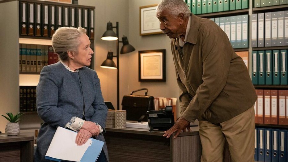 Kathy Bates en Hal Williams in Matlock Kathy Bates en Hal Williams in Matlock
