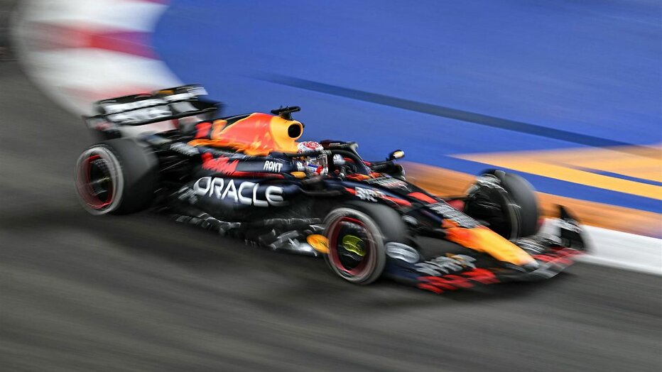 Max Verstappen tijdens GP Singapore Max Verstappen tijdens GP Singapore