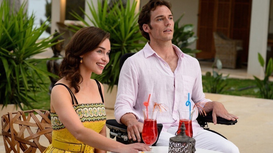 Emilia Clarke en Sam Claflin in Me Before You Emilia Clarke en Sam Claflin in Me Before You