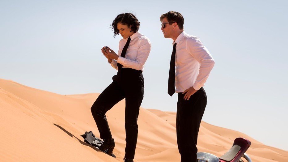 Chris Hemsworth en Tessa Thompson in Men in Black: International Chris Hemsworth en Tessa Thompson in Men in Black: International