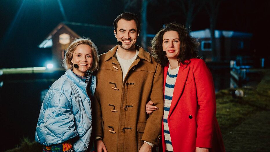 Milan van Waardenburg met Stijn Fransen en boerin Annemiek