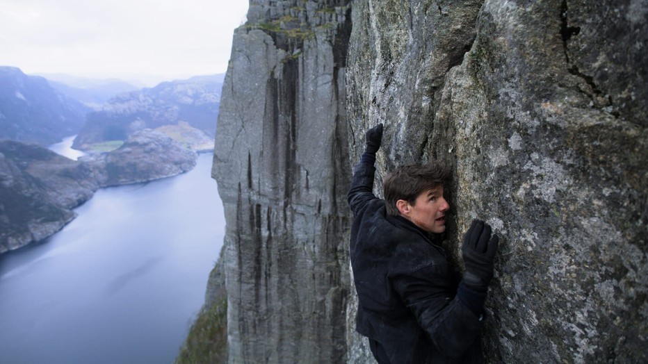 Tom Cruise voor Mission: Impossible: Fallout