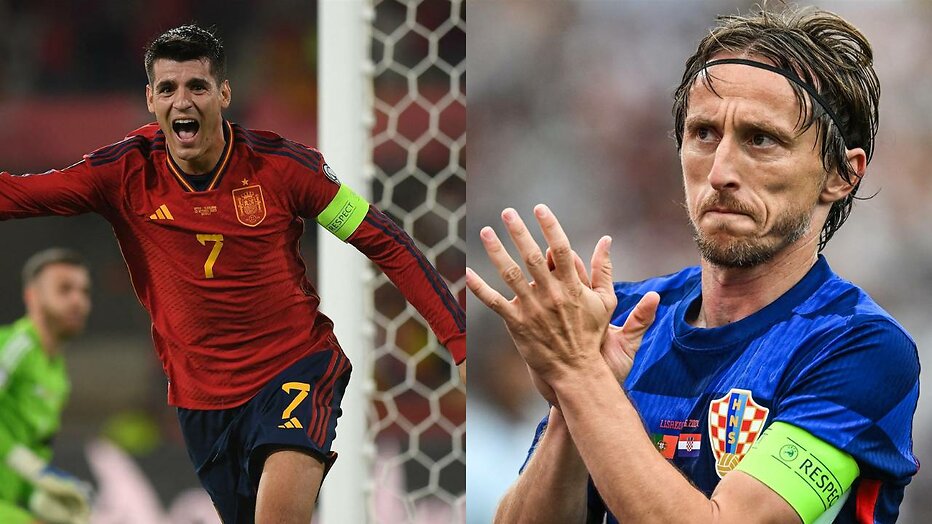 Alvaro Morata en Luka Modric