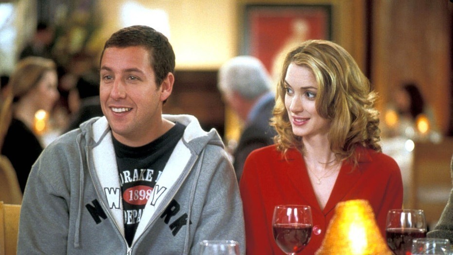 Adam Sandler en Winona Ryder in Mr. Deeds Adam Sandler en Winona Ryder in Mr. Deeds