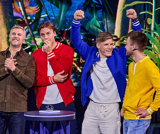 Hockeymannen Duco Telgenkamp, Koen Bijen en Thierry Brinkman nemen het tegen elkaar op in Marble Mania