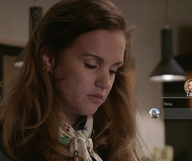 Nina's scheve schaats in Goede Tijden, Slechte Tijden