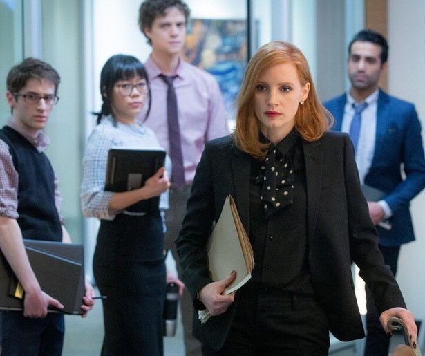 Jessica Chastain lobbyt er op los in Miss Sloane