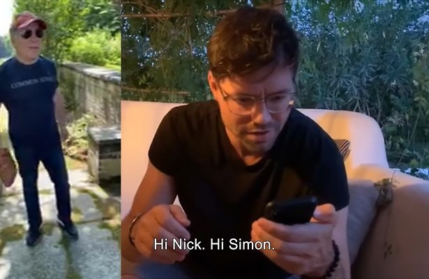 Videosnack: Paul Simon complimenteert Nick & Simon