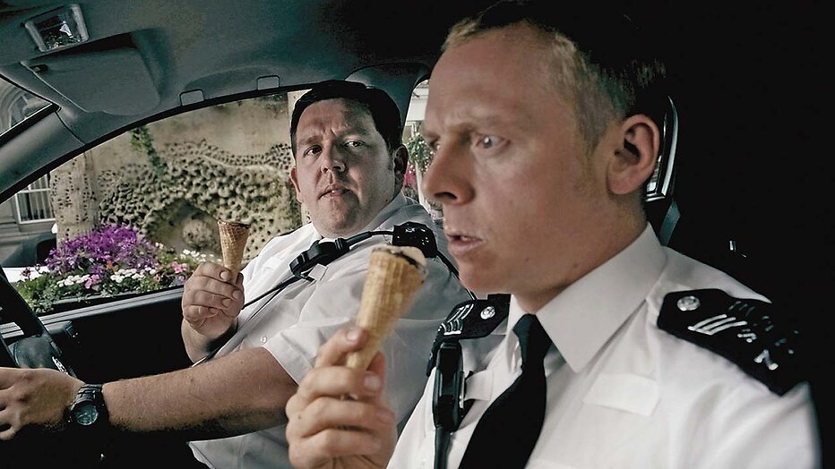 Nick Frost & Simon Pegg in Hot Fuzz