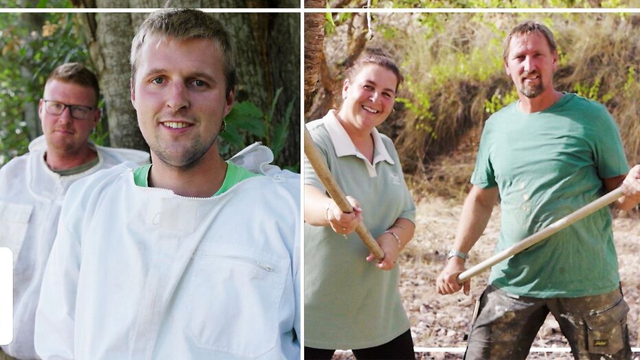 Jacob en Harm Gnodde en Janneke en Johan Jelies.