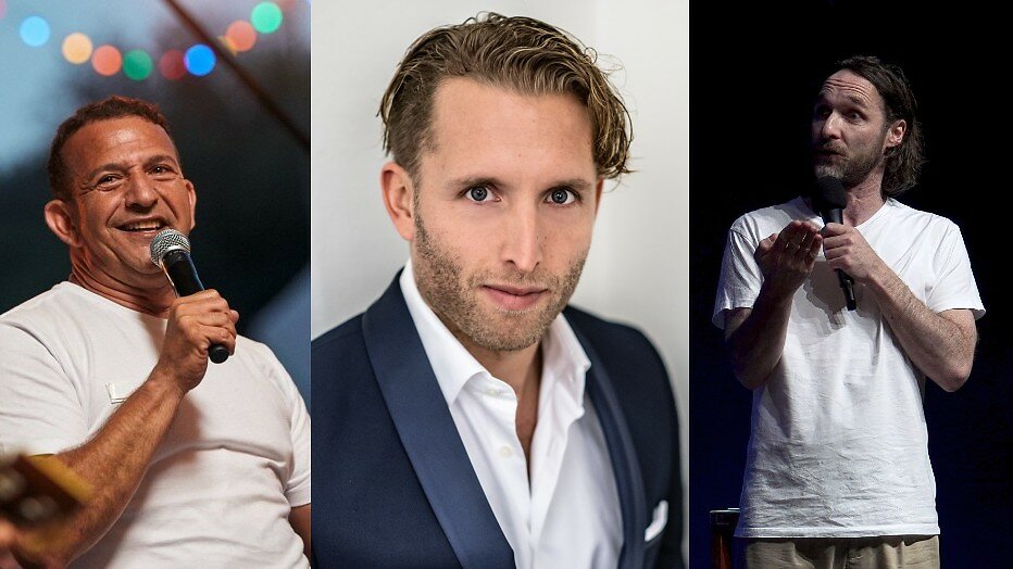 Najib Amhali, Peter Pannekoek en Javier Guzman Najib Amhali, Peter Pannekoek en Javier Guzman