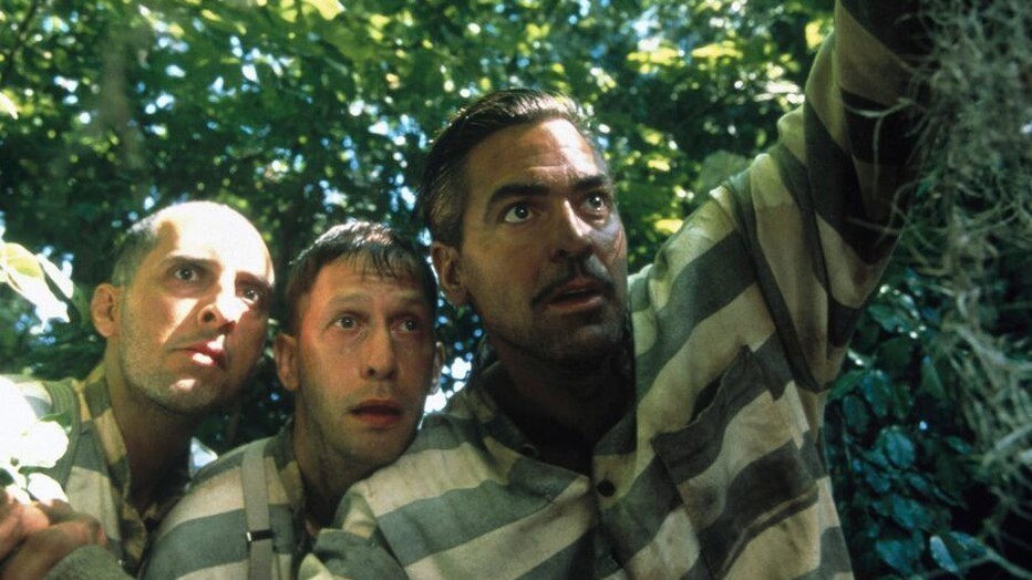 John Turturro, Tim Blake Nelson en George Clooney in O Brother, Where Art Thou?