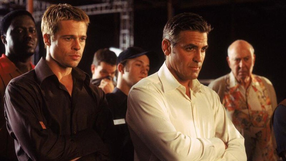 George Clooney en Brad Pitt George Clooney en Brad Pitt