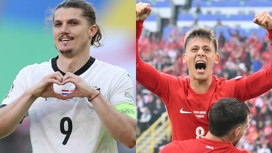 marcel Sabitzer van Oostenrijk en Arda Guler van Turkije