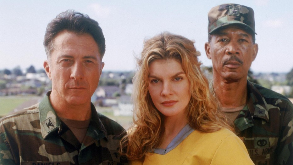 Dustin Hoffman, Rene Russo en Morgan Freeman Dustin Hoffman, Rene Russo en Morgan Freeman