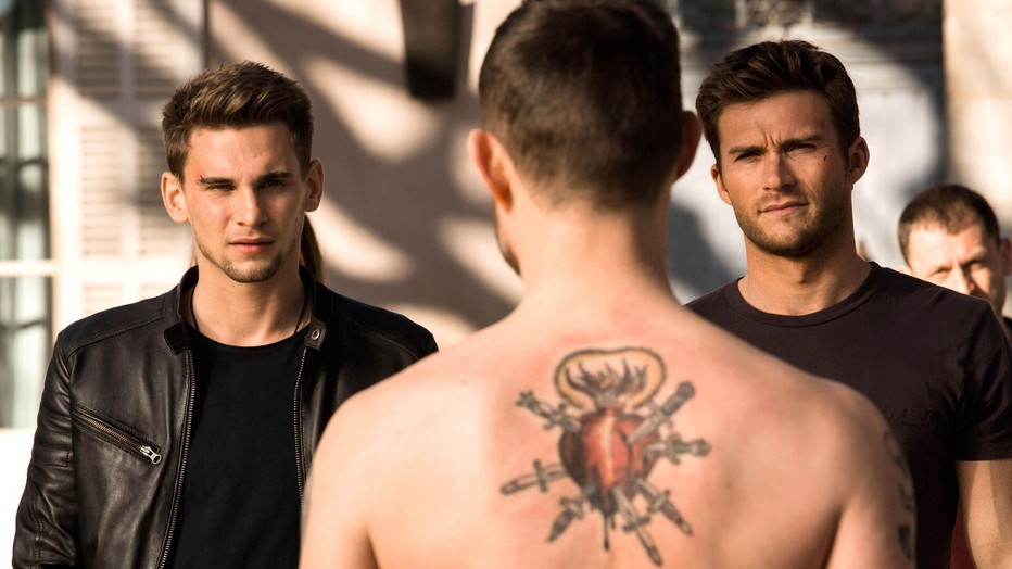 Scott Eastwood en Freddie Thorp in Overdrive Scott Eastwood en Freddie Thorp in Overdrive