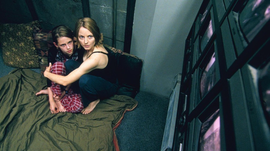 Jodie Foster en Kristen Stewart in Panic Room Jodie Foster en Kristen Stewart in Panic Room