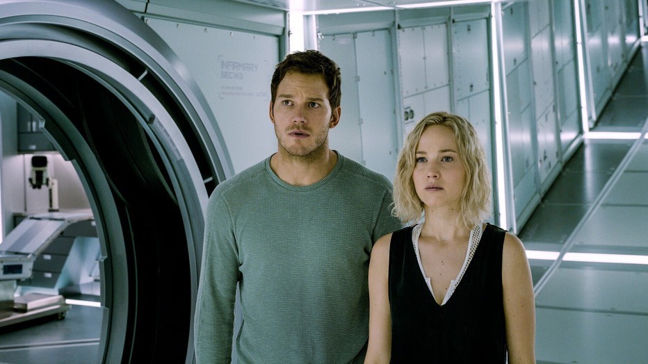 Jennifer Lawrence en Chris Pratt in Passengers