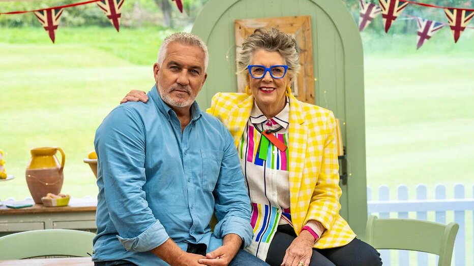 Paul Hollywood en Prue Leith in The Great British Bake Off