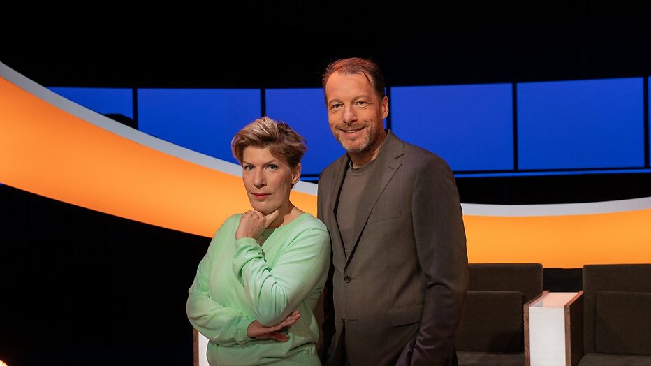 Paulien Cornelisse en Herman van der Zandt voor De Slimste Mens
