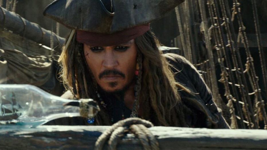Johnny Depp als Jack Sparrow in Pirates of the Caribbean: Salazar's Revenge