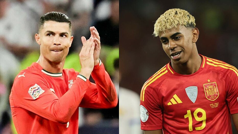 Cristiano Ronaldo (Portugal) vs. Lamine Yamal (Spanje)