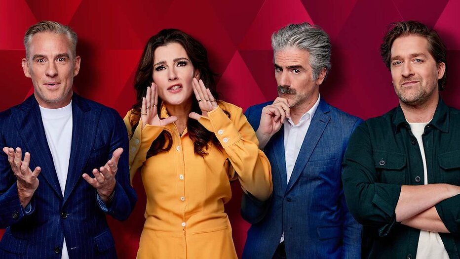 Art Rooijakkers met panelleden Praat Nederlands met Me