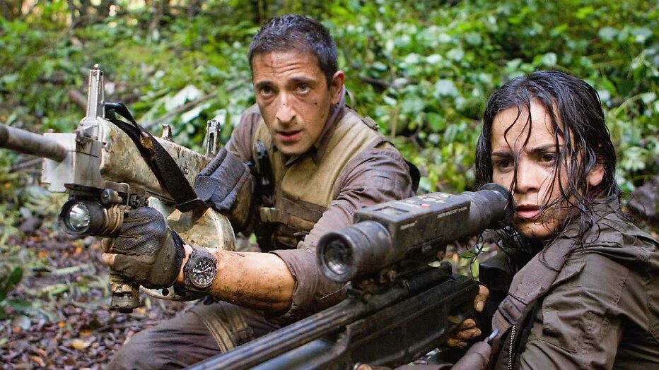 Adrien Brody en Alice Braga in Predators Adrien Brody en Alice Braga in Predators