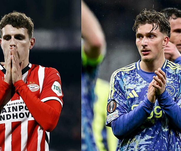 PSV en Ajax staan lijnrecht tegenover elkaar in strijd om de Eredivisie