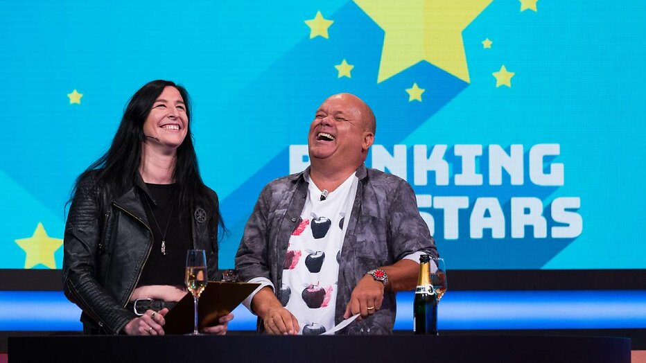 Raven van Dorst en Paul de Leeuw in eerder seizoen Ranking The Stars. Raven van Dorst en Paul de Leeuw in eerder seizoen Ranking The Stars.