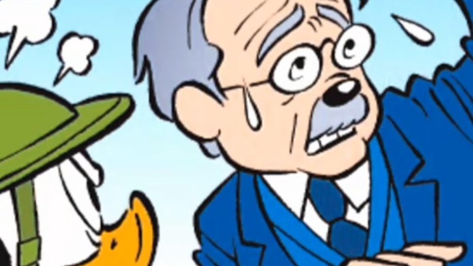 Meester Frank Visser beleeft Donald Duck debuut Meester Frank Visser beleeft Donald Duck debuut