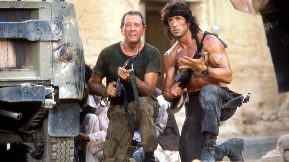 Richard Crenna en Sylvester Stallone in Rambo III