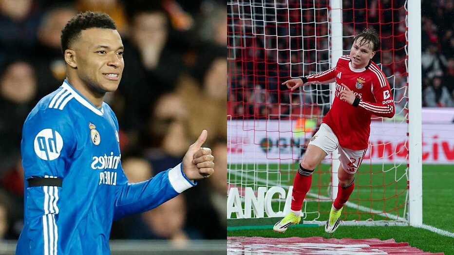 Kylian Mbappé (Real Madrid) vs. Andreas Schjelderup (Benfica)