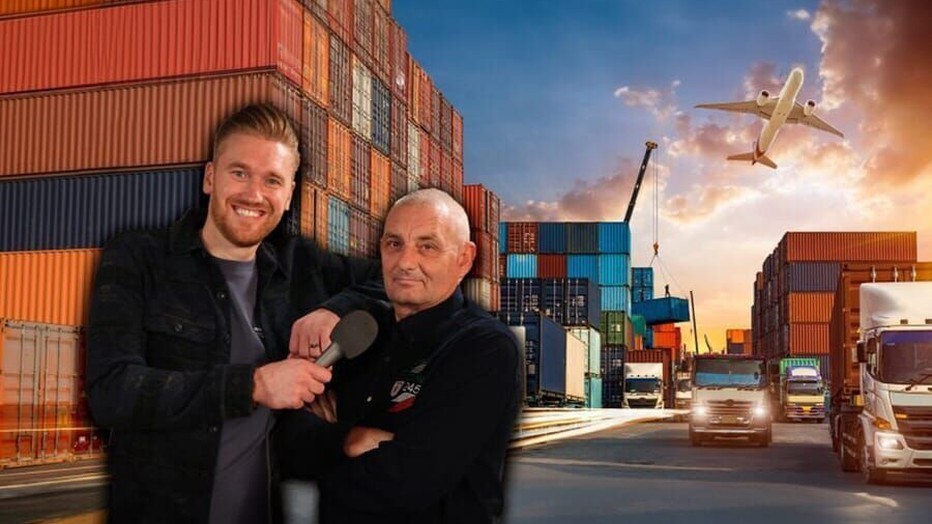 Allard Kalff en Martijn Kuipers voor RTL Transportwereld Allard Kalff en Martijn Kuipers voor RTL Transportwereld