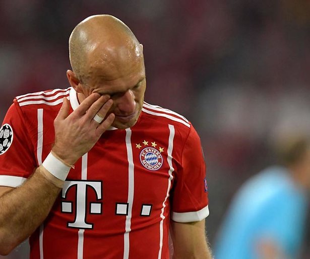 De TV van gisteren: Ruim 1,2 miljoen kijkers zien drama voor Robben in Champions League