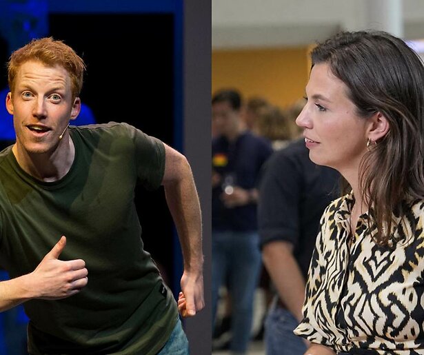 Cabaretier René van Meurs vs. journalist Marleen de Rooy in Dit Was Het Nieuws