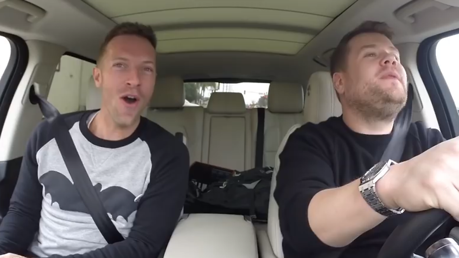 YouTube-hit: Karaoke met Coldplay-zanger Chris Martin en James Corden YouTube-hit: Karaoke met Coldplay-zanger Chris Martin en James Corden
