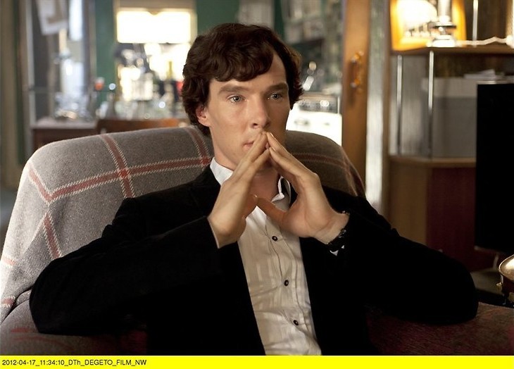 Sherlock stottert zich door speech Sherlock stottert zich door speech